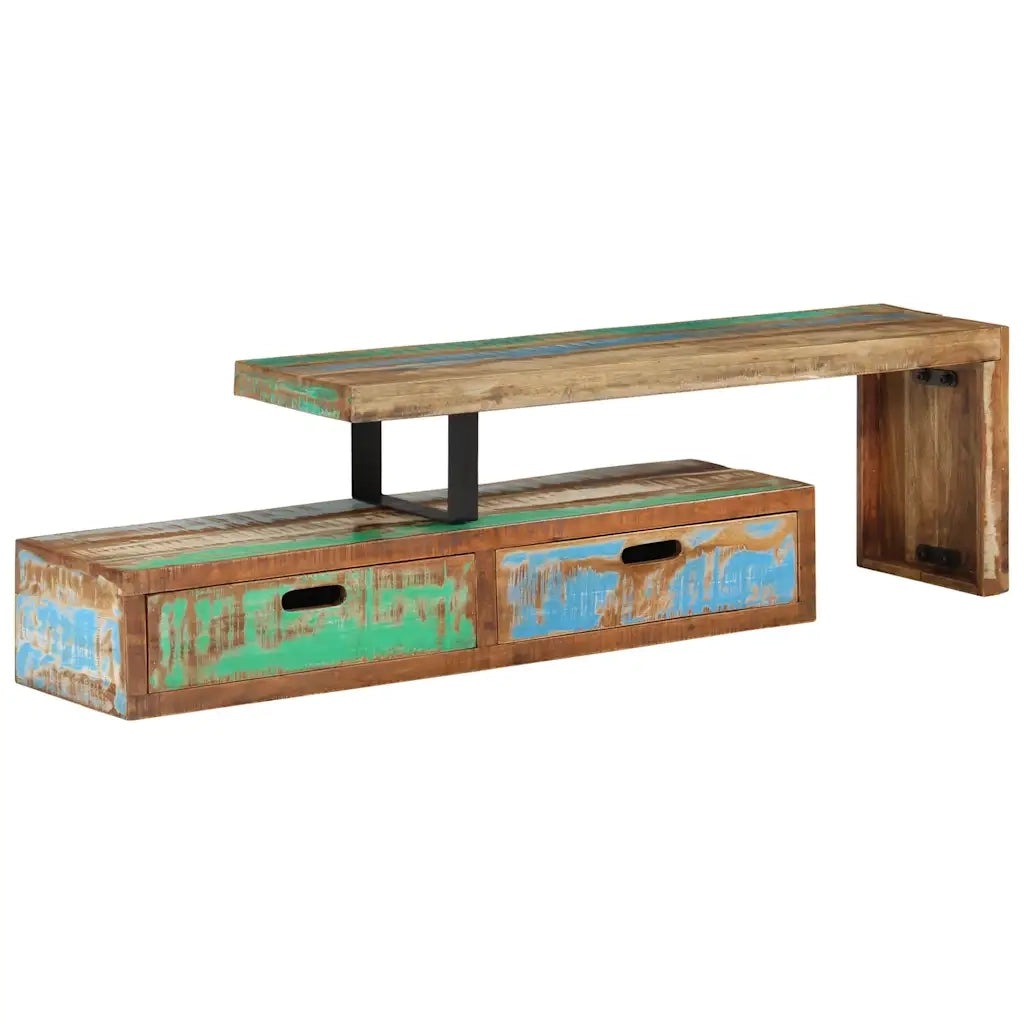 Mobile TV (118-200)x30x40 cm in Legno Massello di Recupero 351678