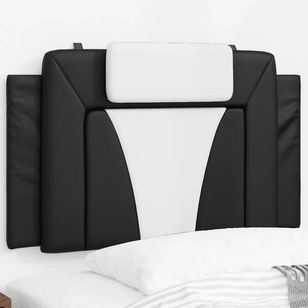 Cuscino Testiera Nero e Bianco 90 cm in Similpelle
