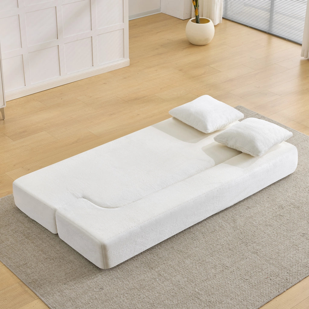 DIVANO LETTO 2 posti 31x31x110 cm Bianco crema in foam, senza montaggio