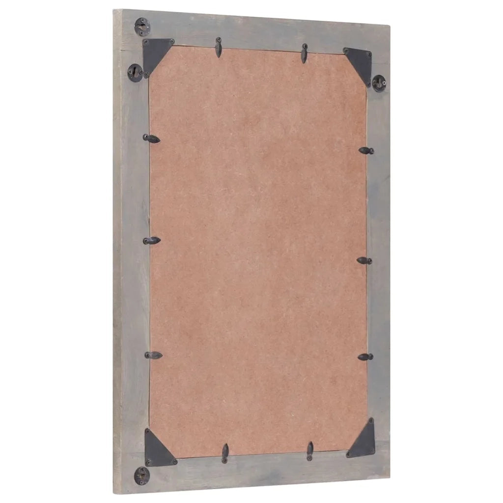 vidaXL Specchio da bagno con specchio Grigio e Argento 50 x 70 x 3 cm