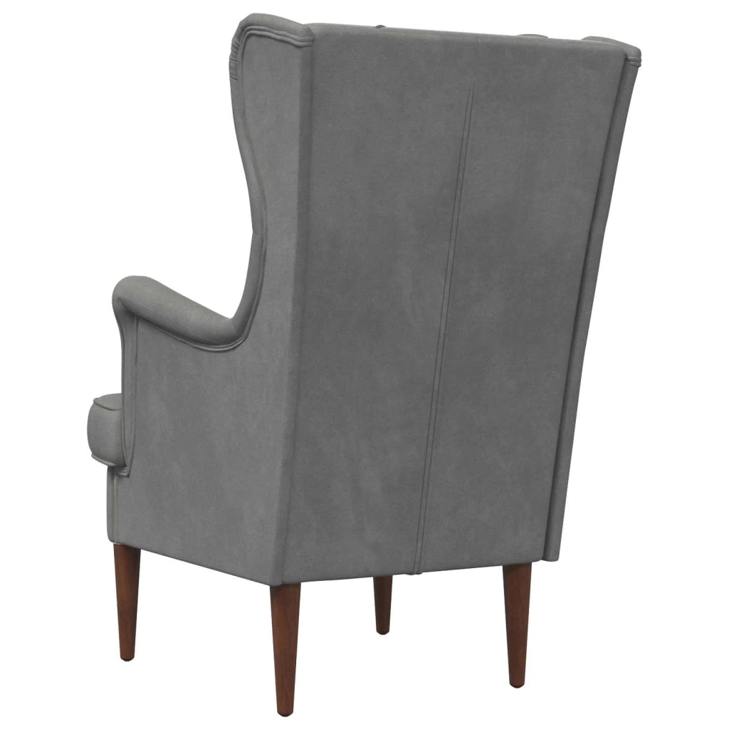 Poltrona-Divano Sedia-Poltroncina Grigio Scuro Velluto 738170