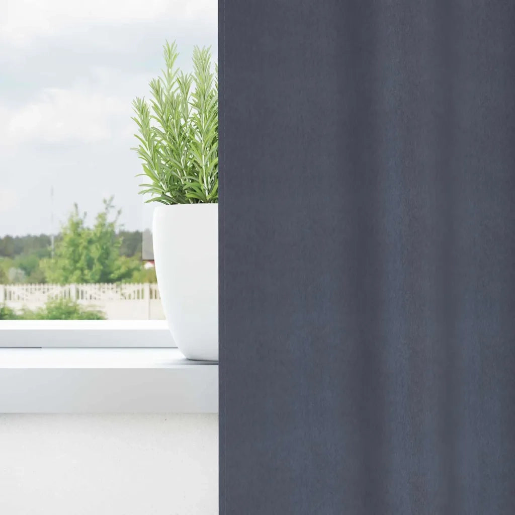 Tende Blackout con Anelli 2 pz Antracite 225 x 140 cm 4107340