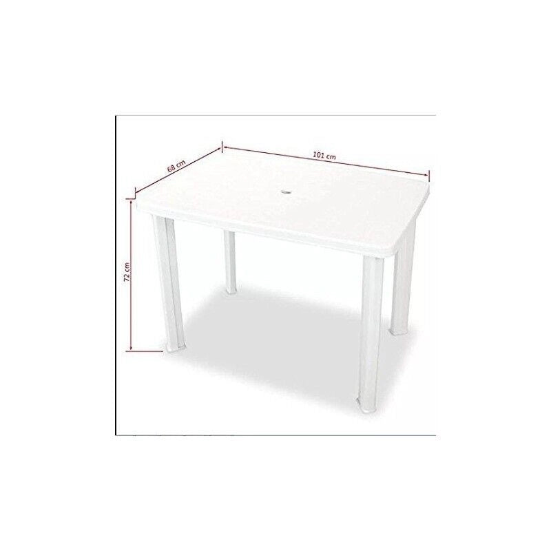 MAURY'S TAVOLO FARETTO DA ESTERNO 101 X 68 X H72 CM BIANCO