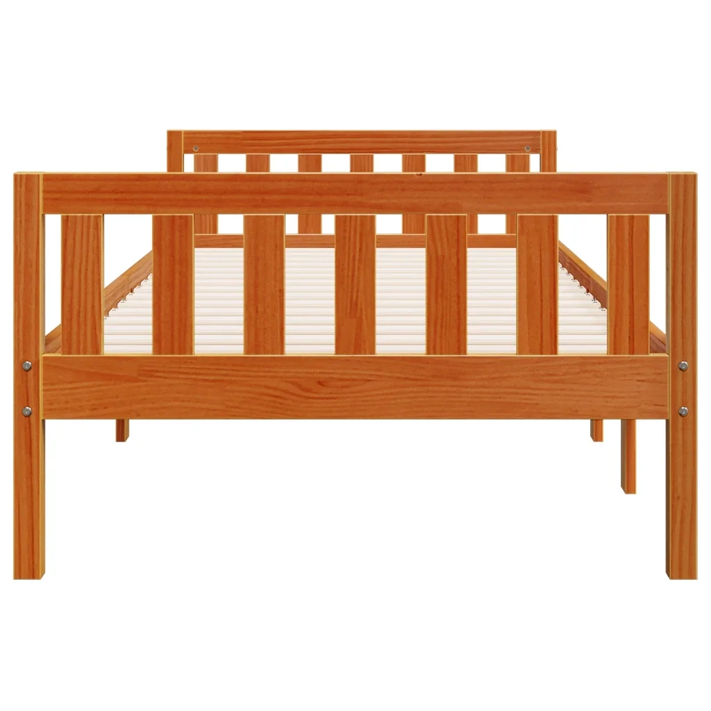 Letto Bambini senza Materasso Marrone Cera 80x200 cm Legno Pino 855026