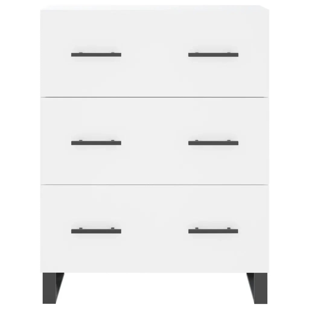 Credenza-Buffet-Armadio da cucina Bianca 69,5x34x180 cm in Legno Multistrato 274085
