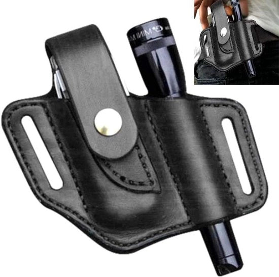 Supporto multitool - Tasca tattica EDC in pelle con organizzatore multifunzionale - Borsa in pelle PU multifunzionale.