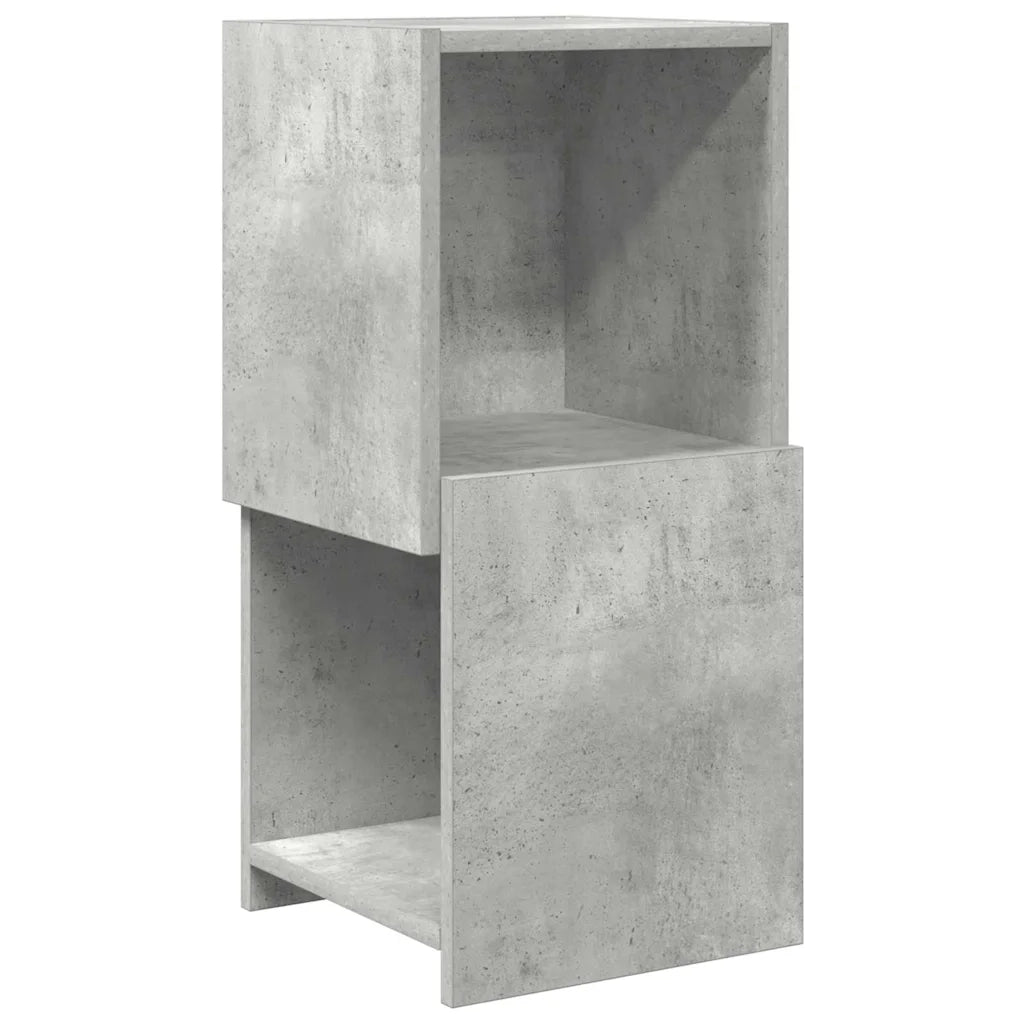 Mobile angolare Grigio cemento 30,5x30x65cm Legno multistrato