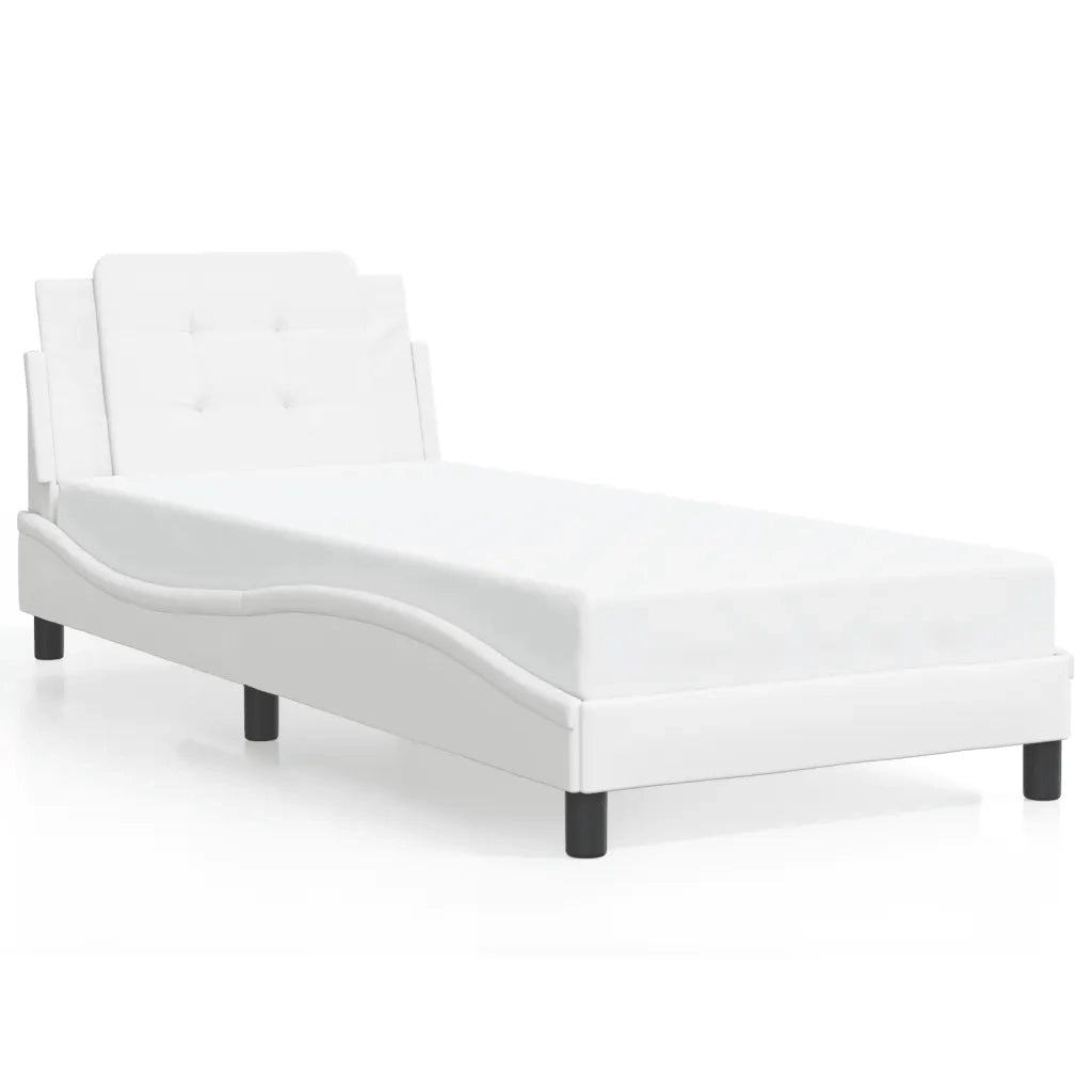 Giroletto con Luci LED Bianco 80x200 cm in Similpelle