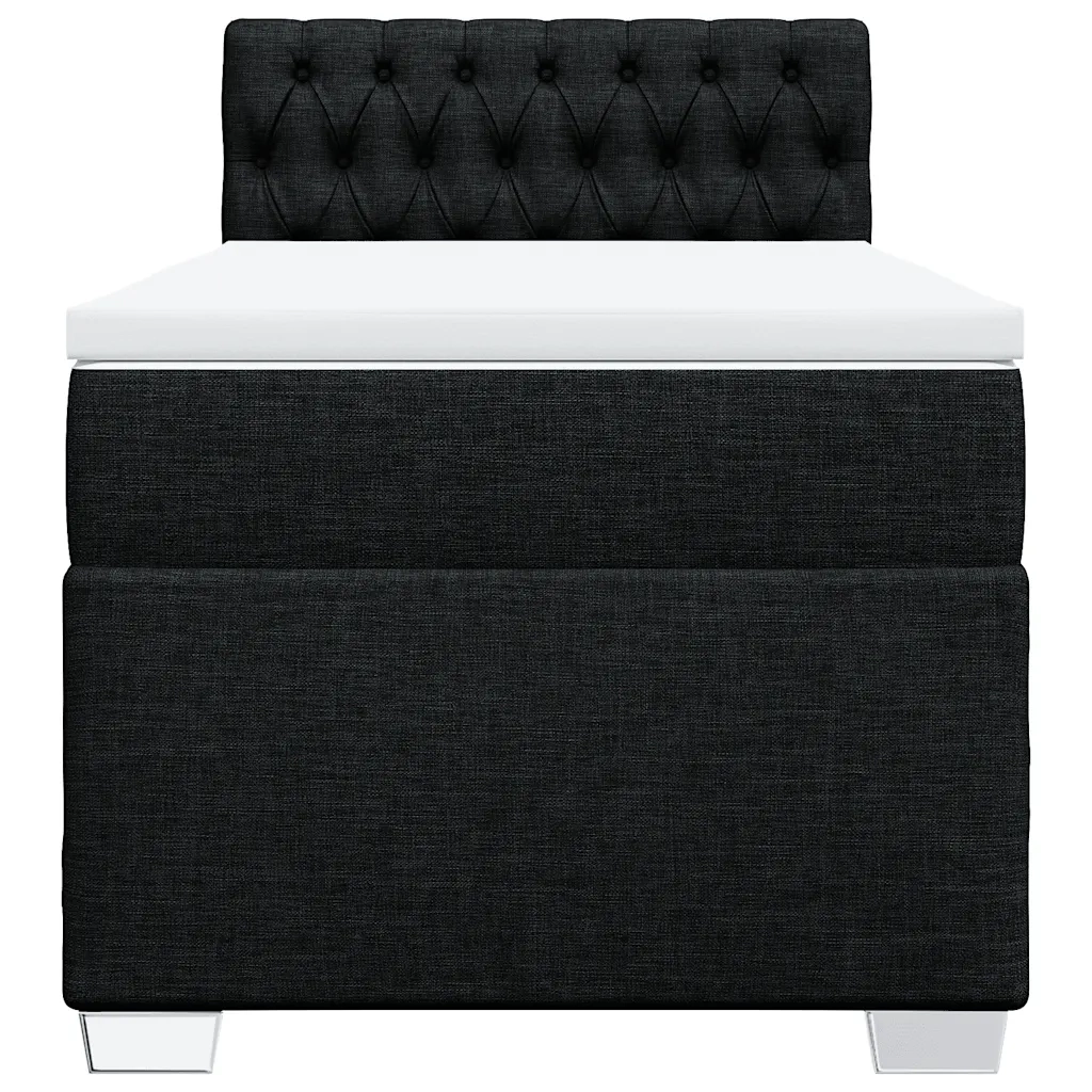 Giroletto a Molle con Materasso Nero 80x200 cm inTessuto 3285724