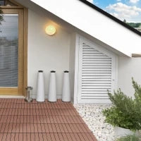 Set 11 Piastrelle per Esterni ad Incastro Antiscivolo in HDPE Riciclato, 30x30x2.2 cm, Marrone
