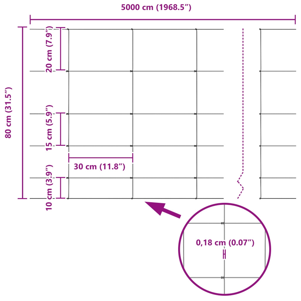 Recinzione 0.8x50 m Acciaio Galvanizzato