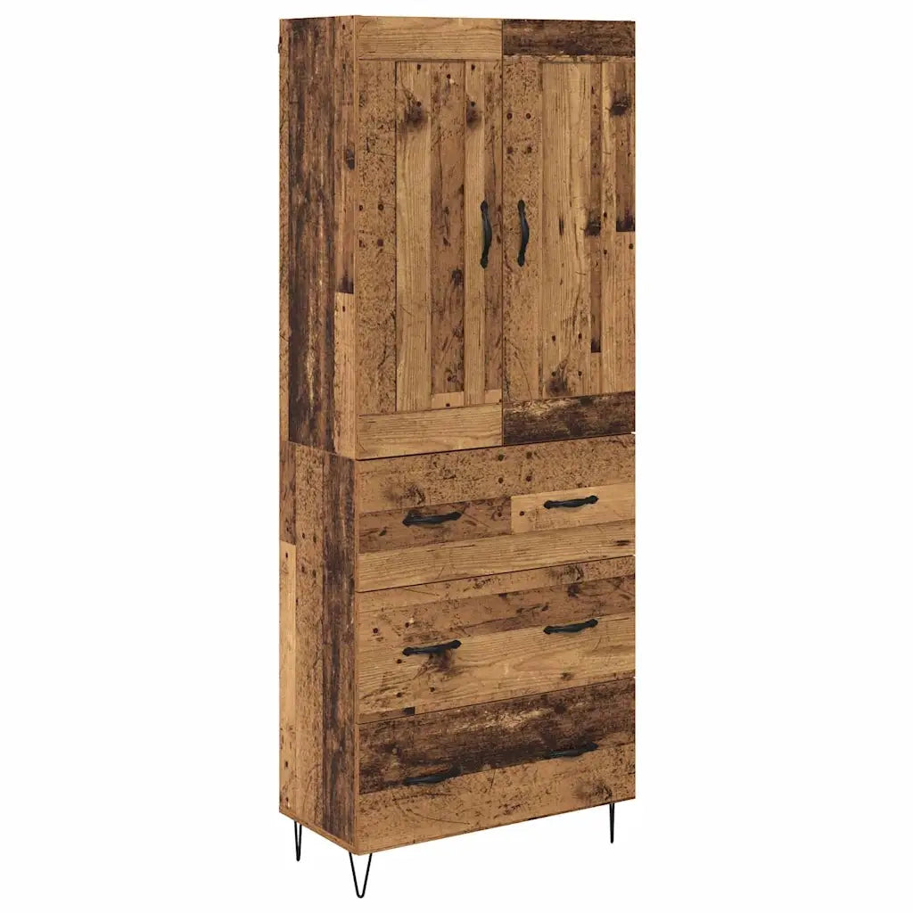 Credenza | Madia | Buffet da pranzo | Armadio da pranzo Legno vecchio 69,5 x 34 x 180 cm Legno multistrato