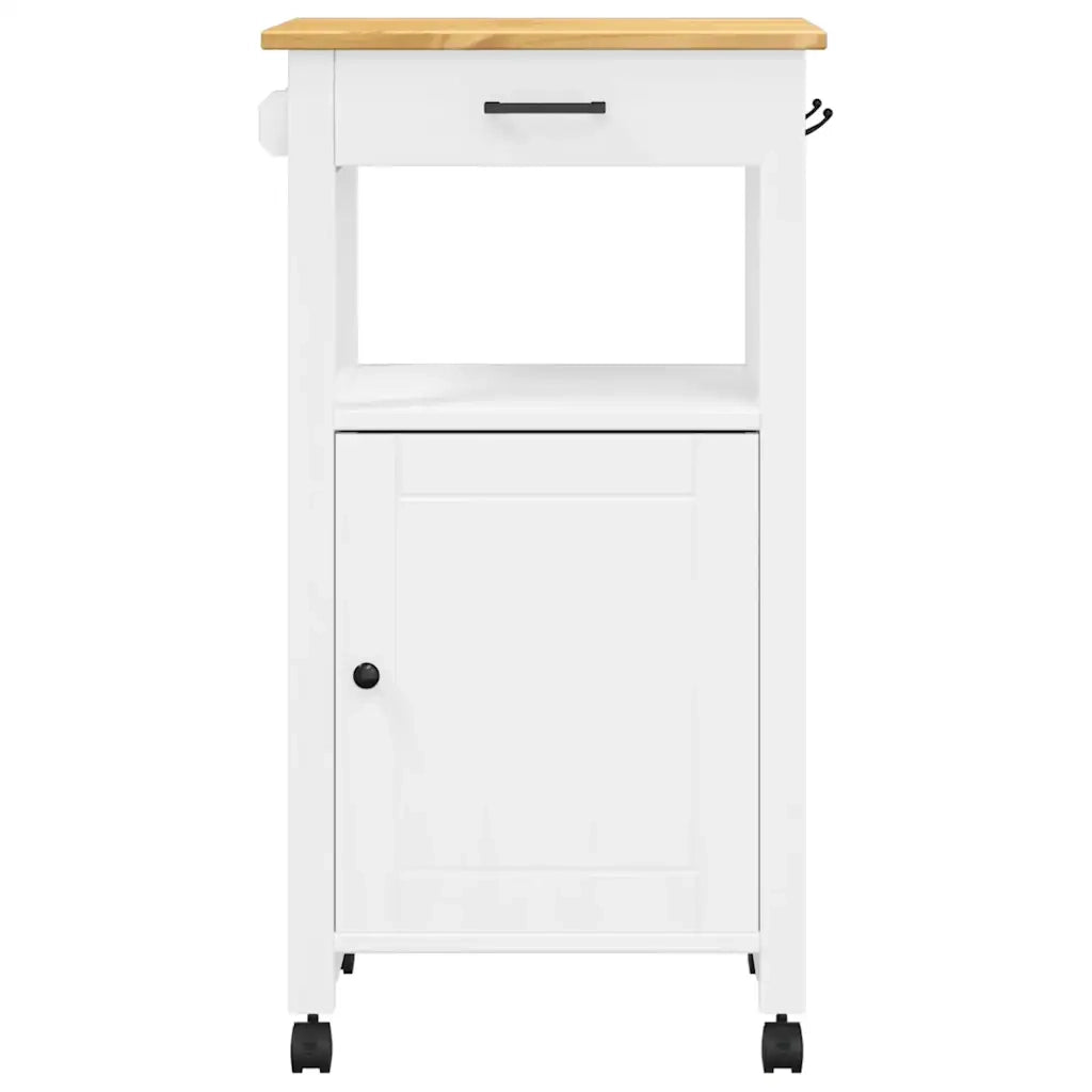 Carrello da Cucina MONZA 48x40x88,5 cm in Legno Massello di Pino 376090