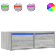 Mobile TV | Armadietto TV | Mobile Porta TV con Luci LED Grigio Sonoma 75x35,5x25 cm