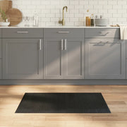 Tappeto Rettangolare Nero 60x100 cm in Bambù 376708