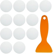 12 pezzi di adesivi antiscivolo per doccia, 10 cm adesivi antiscivolo trasparenti con raschietto, adesivi per bagno autoadesivi, mattonelle antiscivolo per bagno, doccia, scale, superfici lisce