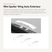 Spoiler Mini 16,5CM - Spoiler Wing Universale - Finestra in Carbon Fiber - Accessori Esterni Auto - Plastica ABS Duratura - Installazione Facile - Autospoiler