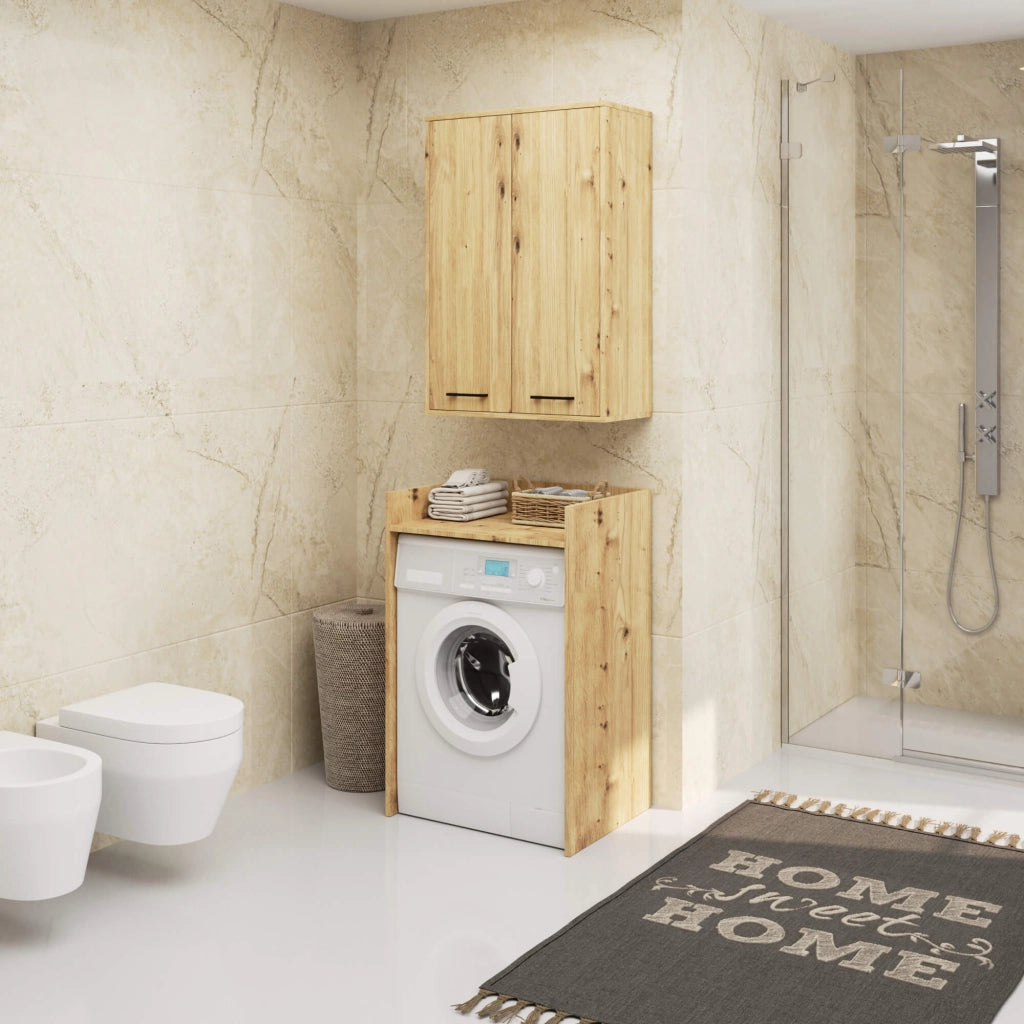Mobile bagno sospeso AKORD FIN W64 H934 Quercia Artisan 2 ante 64x94x30 cm