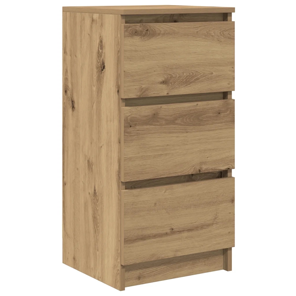 Credenza Rovere Artigianale 37,5x35x76 cm in Legno Multistrato
