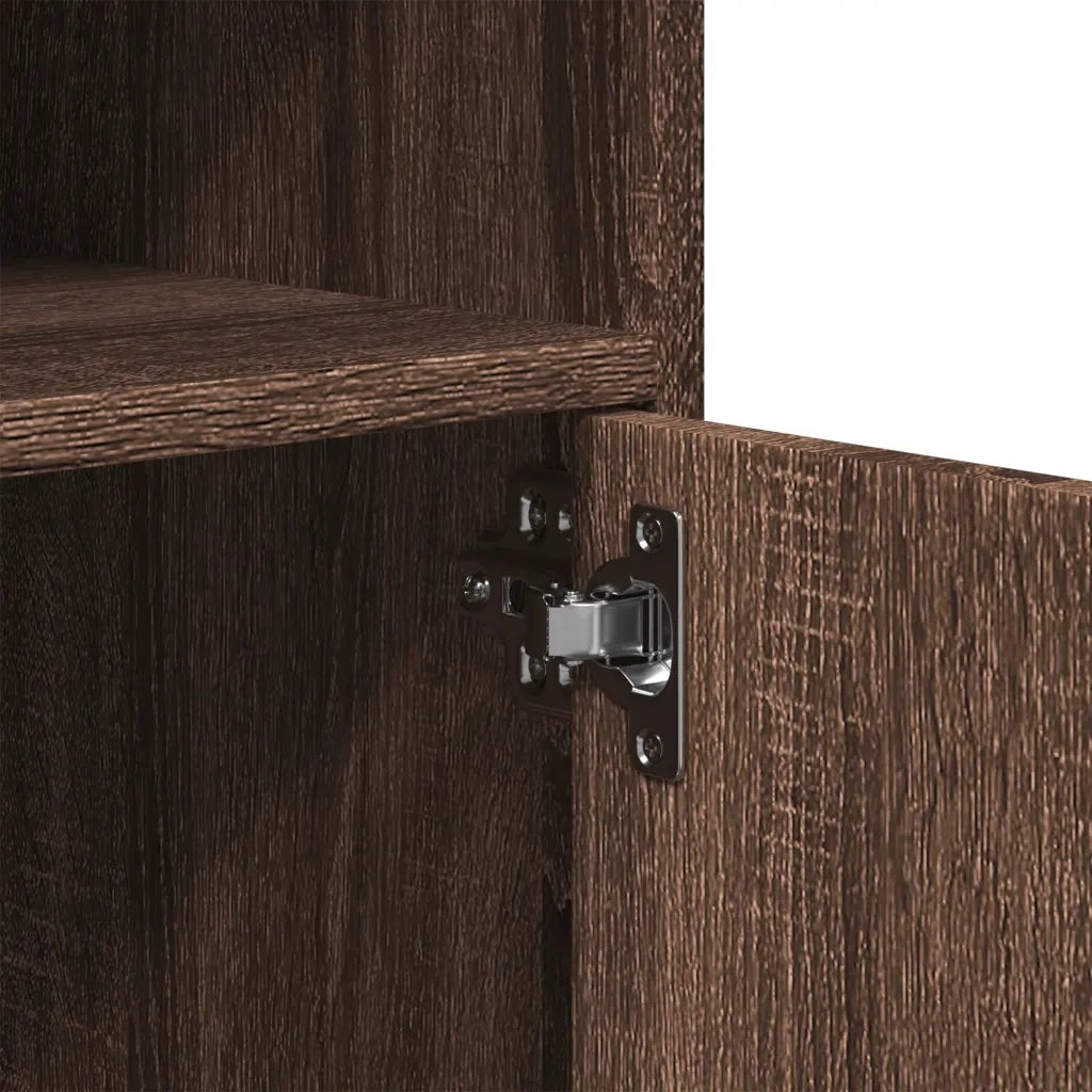 Armadietto con Ruote Rovere Marrone 60x48x81 cm in Truciolato CFW5543131