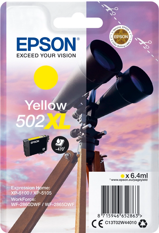 Epson Singlepack Yellow 502XL Ink