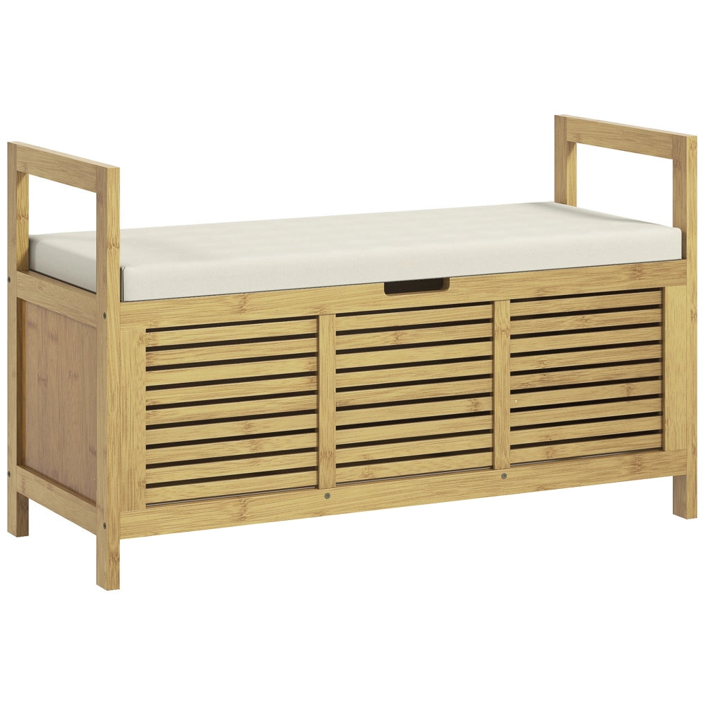 Panca Scarpiera Ingresso con Ripiani ¨C Xylo ¨C Legno Bamb¨´ 100x40x60 cm