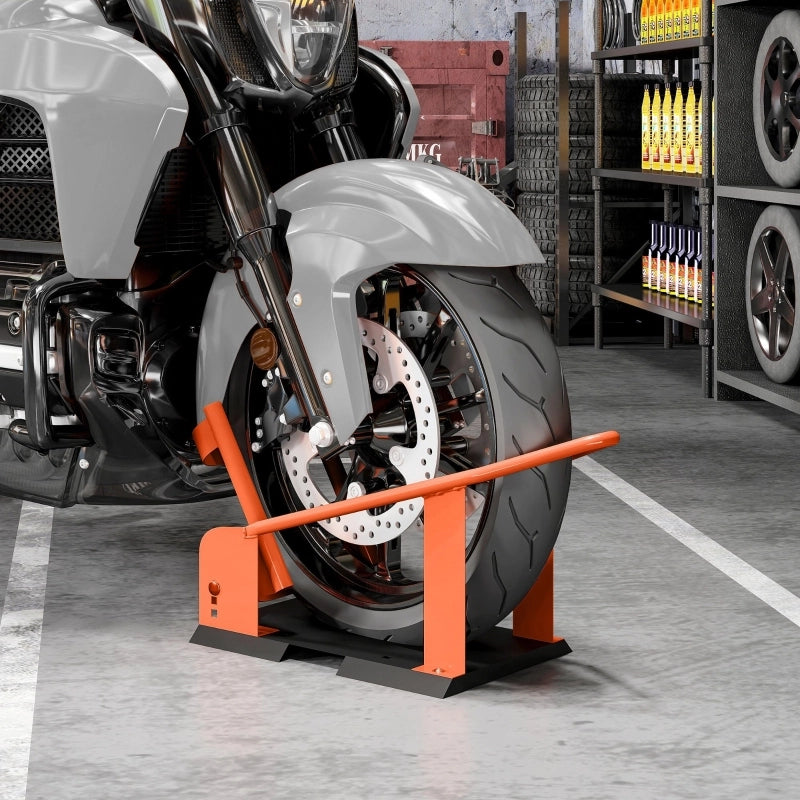 Cavalletto per moto regolabile per ruota anteriore 76,2-203,2 mm, portata 816,5 kg, arancione