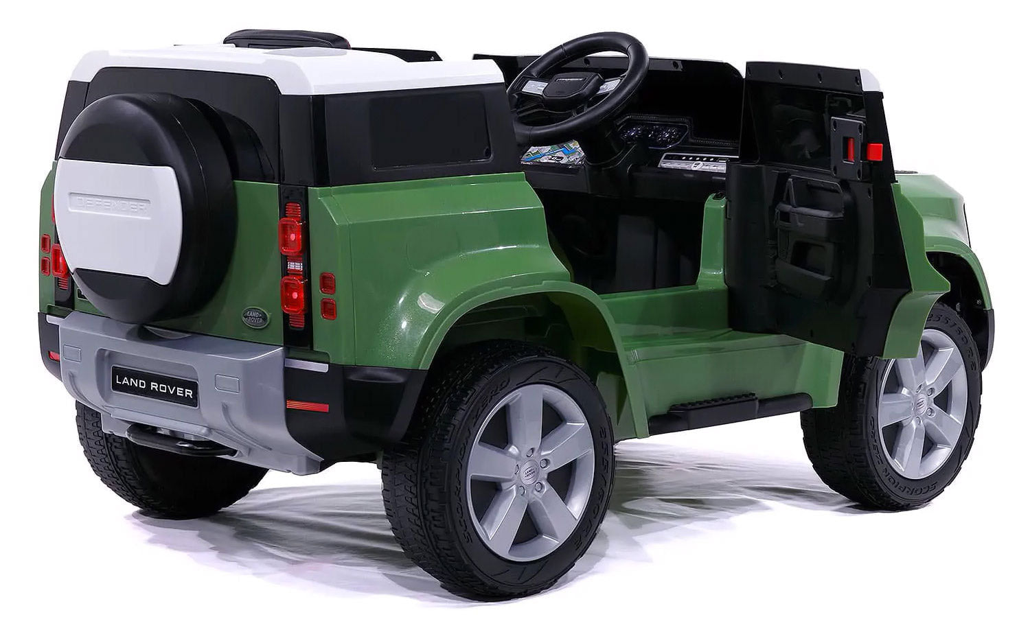 Macchina Elettrica per Bambini Licenza Ufficiale Land Rover Defender 12V 7Ah Verde
