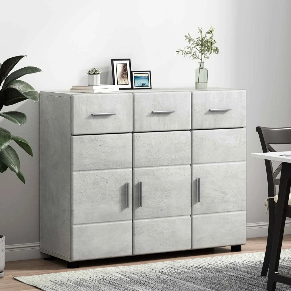 Credenza FLORIN 88,5 x 30,5 x 73 cm Grigio cemento 880314