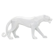 Scultura pantera bianca design cm 70X18X32,5 - PANTHARA