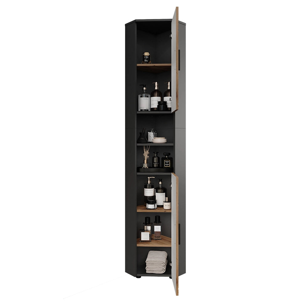 Vicco mobile alto Antracite/Artisan 33 x 192 cm con 2 ante