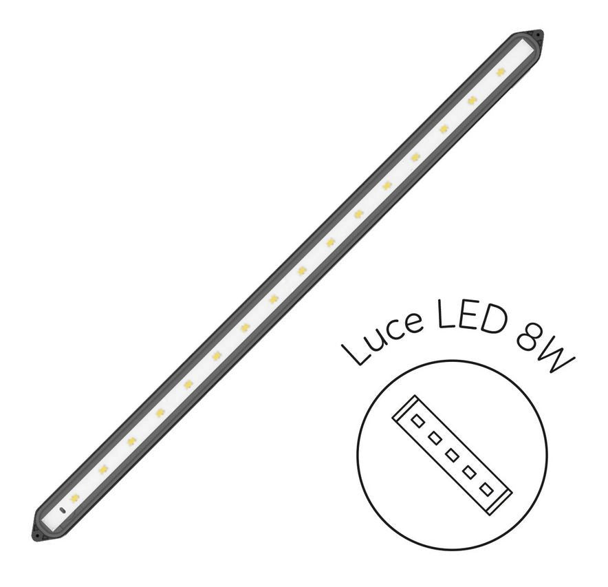 Aqpet Simply LED 60 bianco - acquario cm60x30x39h completo di filtro, illuminazione e riscaldatore