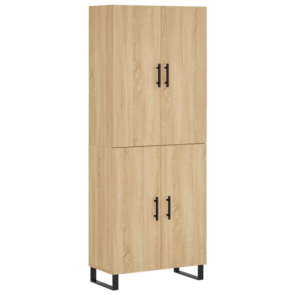 Credenza-Buffet-Armadio da cucina Rovere Sonoma 69,5x34x180 cm in Legno Multistrato 780858