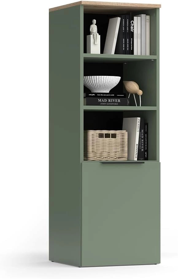 Armadio universale Wido, Verde, 40.2 x 120 cm con una porta, adatto per la conservazione di oggetti domestici