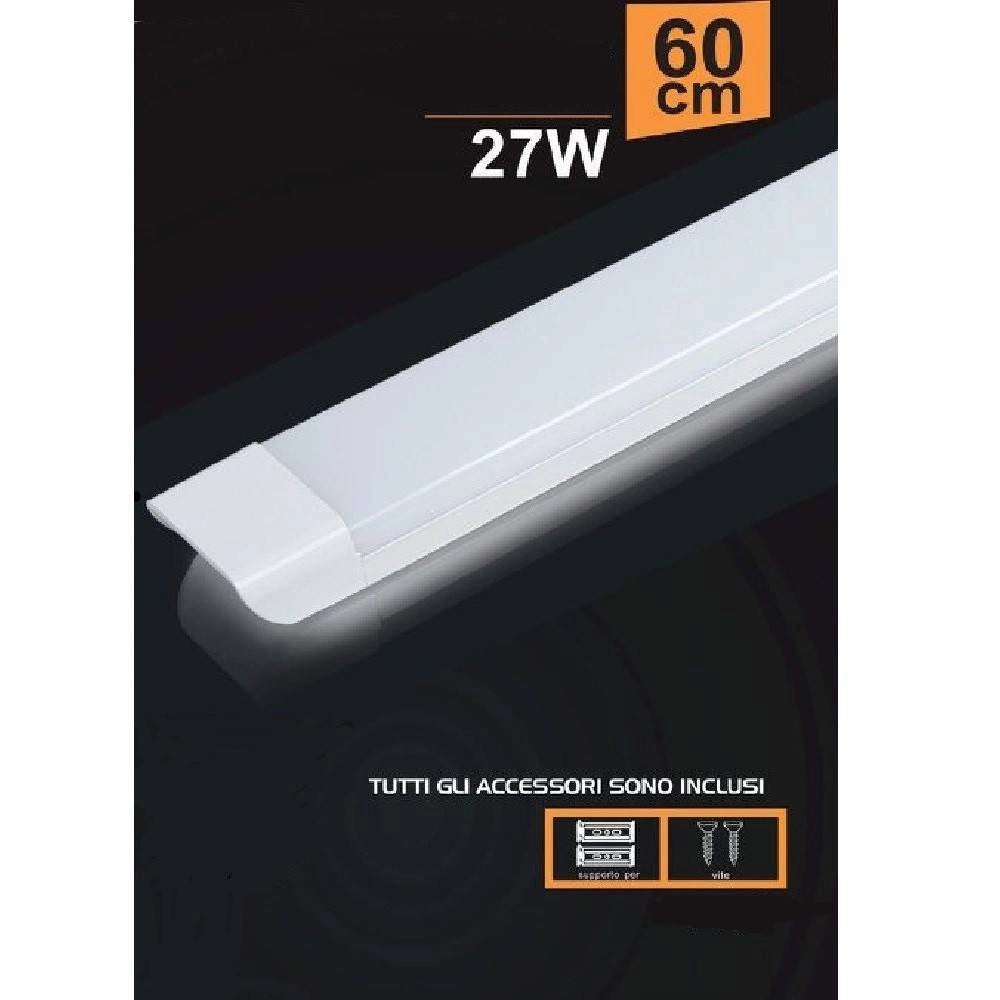 Trade Shop - Plafoniera Led Slim 27w 60cm Sottopensile Ripiani Luce Calda Fredda Naturale -