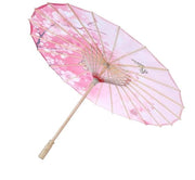Parasole con disegno di fiori - Materiale: carta geolieda - Colori: rosa - Impermeabile - Costume - Adatto per adulti - Modello M