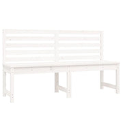 Panca da giardino mobili da esterno per patio terrazza bianca 157,5 x 48 x 91,5 cm legno di pino massiccio 02_0011649