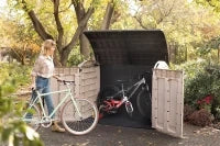 Porta Attrezzi da Giardino Store-It-Out Ultra, 2000L, Effetto Legno, Beige, 177x111x134H cm