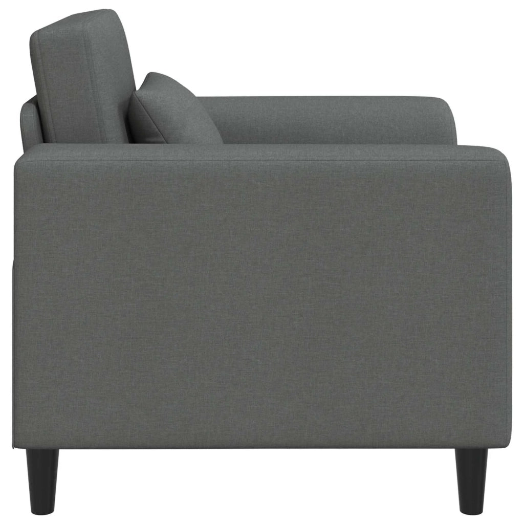 Poltrona-Divano Sedia-Poltroncina Grigio Scuro Tessuto 779515