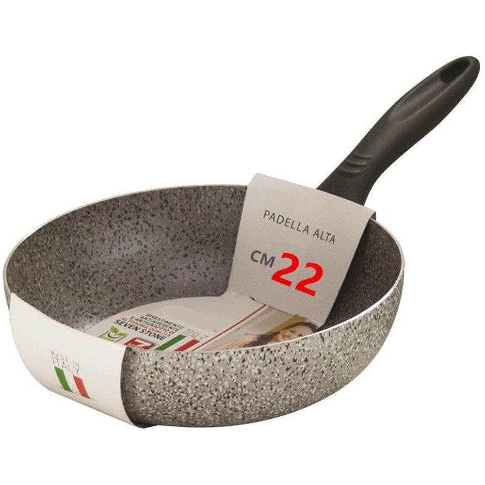 Trade Shop - Padella Alta Antiaderente Antigraffio Saltapasta ø 20-22-24-26-28-30-32-34 Cm Cucina -