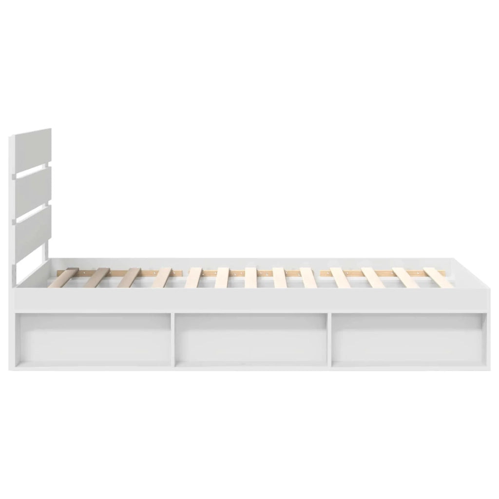Struttura del letto Bianco 75 x 190 cm Pino massello 3411800