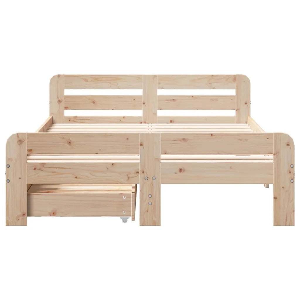 Letto senza Materasso 120x190 cm in Legno Massello di Pino 3309056
