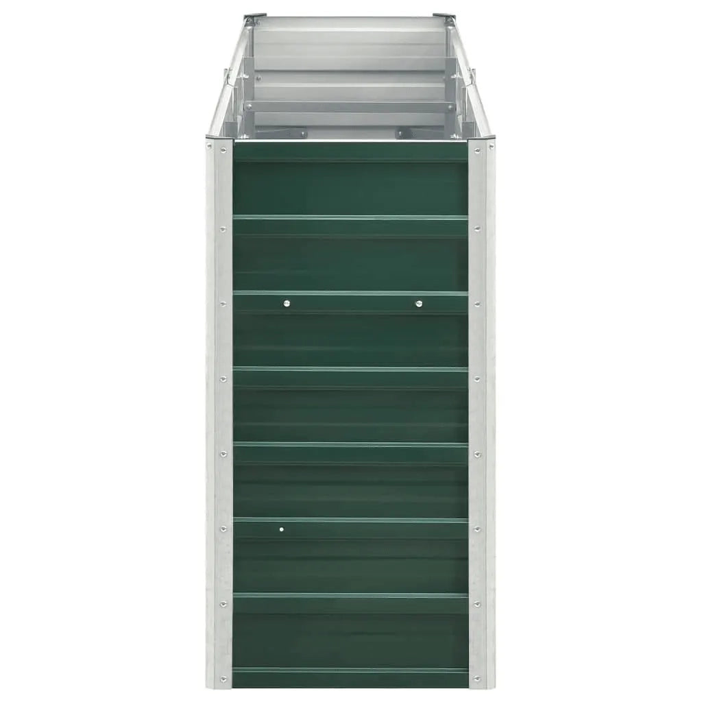 Letto Rialzato in Acciaio Zincato 240x40x77 cm Verde 47041