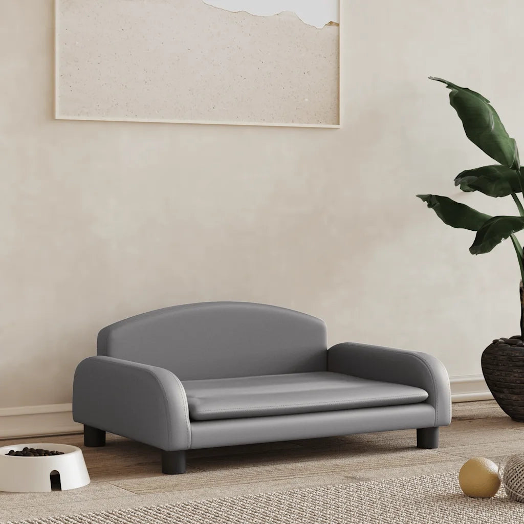 Lettino per Cani Grigio 70x45x30 cm in Similpelle 171968