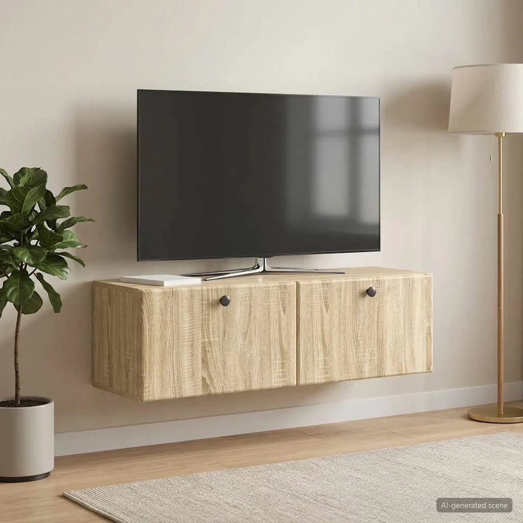 Mobile Porta TV da Muro 98 x 31 x 30 cm Rovere Sonoma 899237