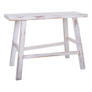 Sgabello in legno bianco 70x25x50h cm