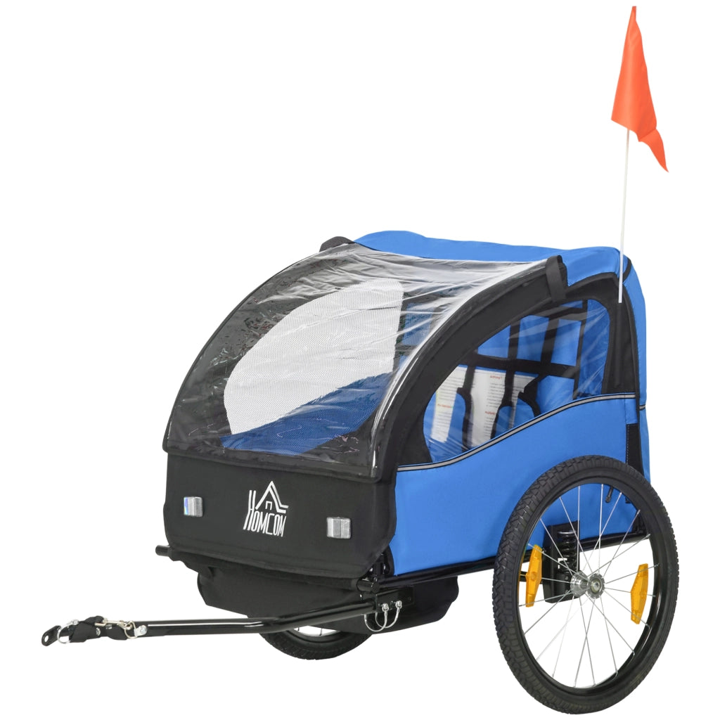 Carrello Bici Bambini con Sicurezza e Ammortizzatore ¨C Zephmum ¨C Blu