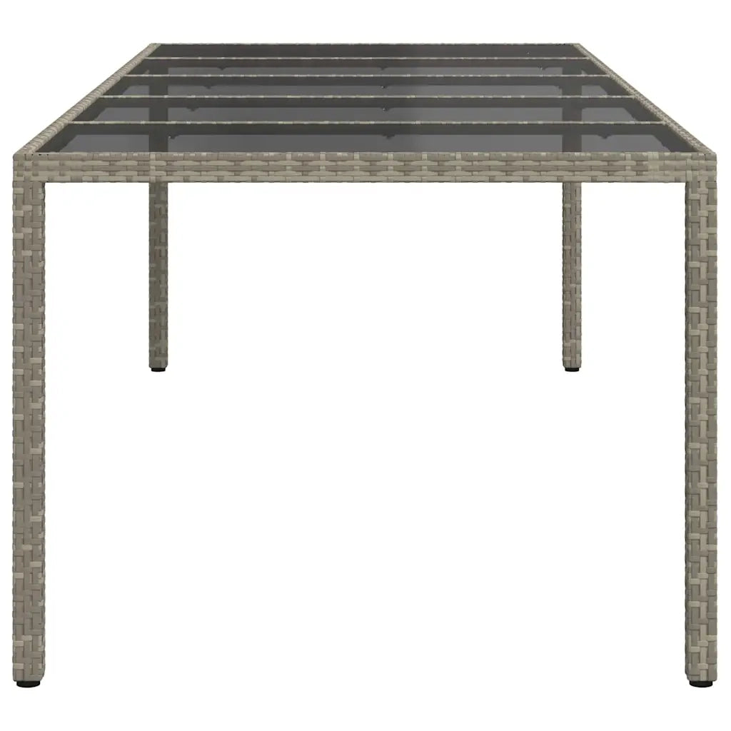 Tavolo da Giardino Grigio 250 x 100 x 75 cm polyrattan 362555