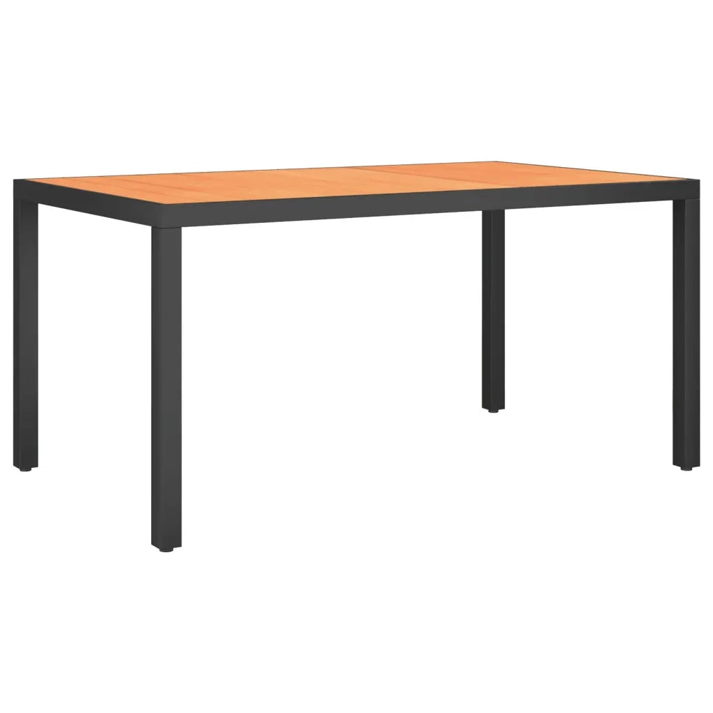 Set da Pranzo da Giardino 7 pz Nero e Marrone in Alluminio 3200602