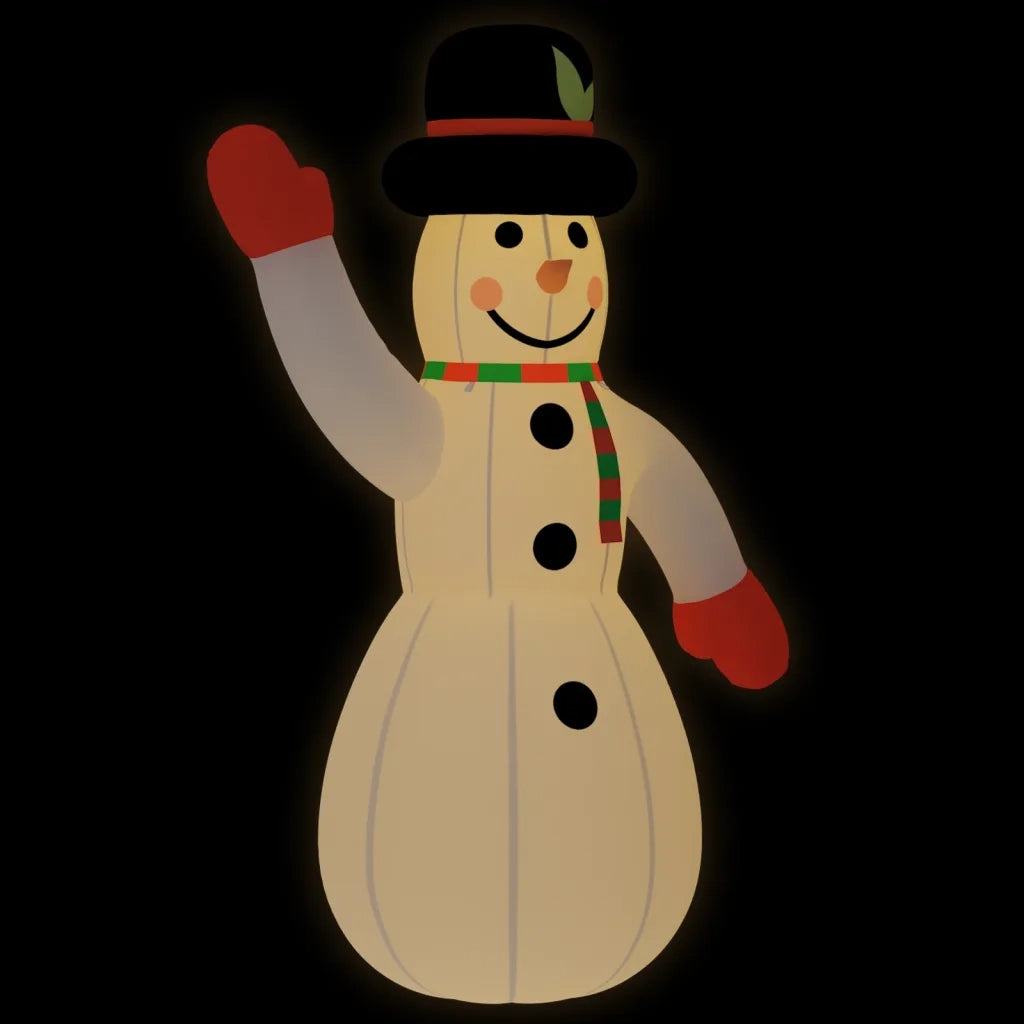 Pupazzo di Neve Natalizio Gonfiabile con LED 805 cm 345281